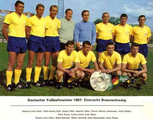 Glasbild Eintracht Braunschweig Meistermannschaft 1967 